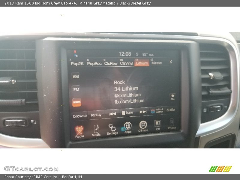 Mineral Gray Metallic / Black/Diesel Gray 2013 Ram 1500 Big Horn Crew Cab 4x4