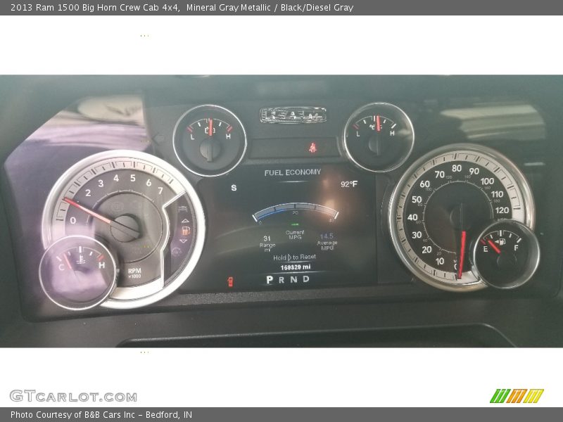 Mineral Gray Metallic / Black/Diesel Gray 2013 Ram 1500 Big Horn Crew Cab 4x4