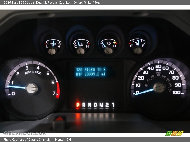  2016 F250 Super Duty XL Regular Cab 4x4 XL Regular Cab 4x4 Gauges