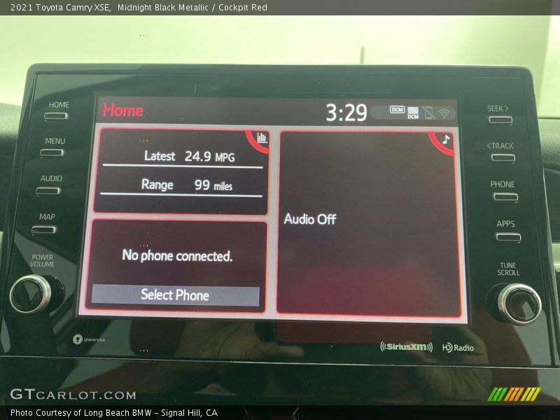 Midnight Black Metallic / Cockpit Red 2021 Toyota Camry XSE
