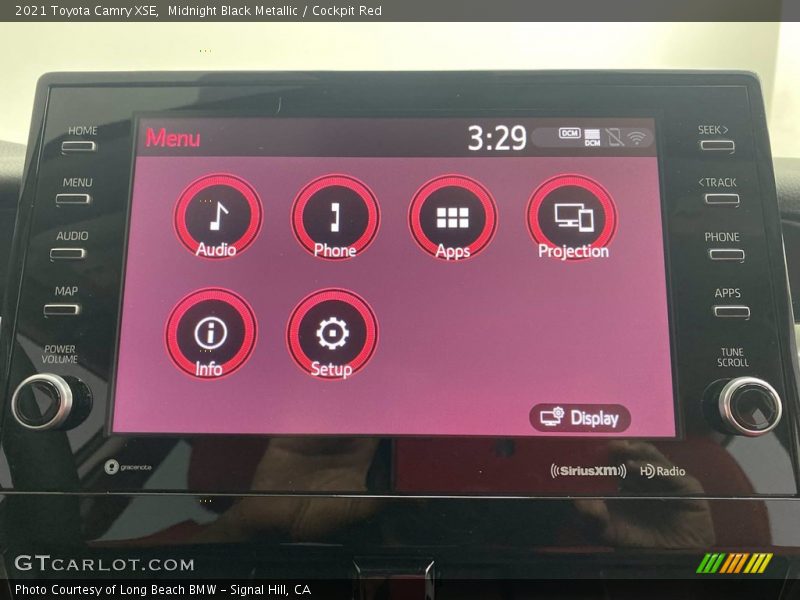 Midnight Black Metallic / Cockpit Red 2021 Toyota Camry XSE