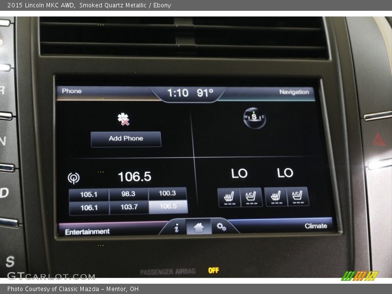 Smoked Quartz Metallic / Ebony 2015 Lincoln MKC AWD