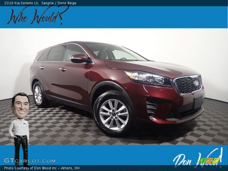 Sangria / Stone Beige 2019 Kia Sorento LX