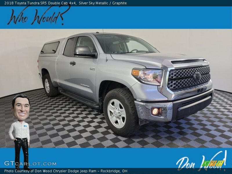 Silver Sky Metallic / Graphite 2018 Toyota Tundra SR5 Double Cab 4x4