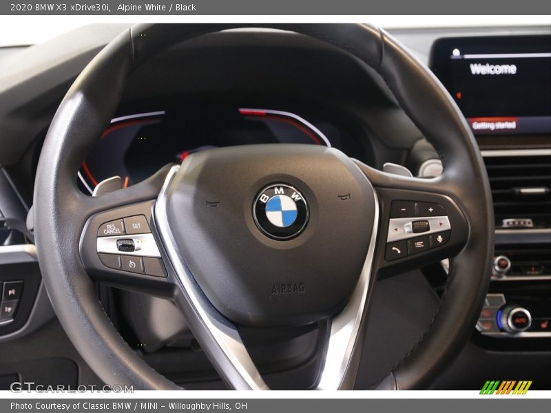 Alpine White / Black 2020 BMW X3 xDrive30i