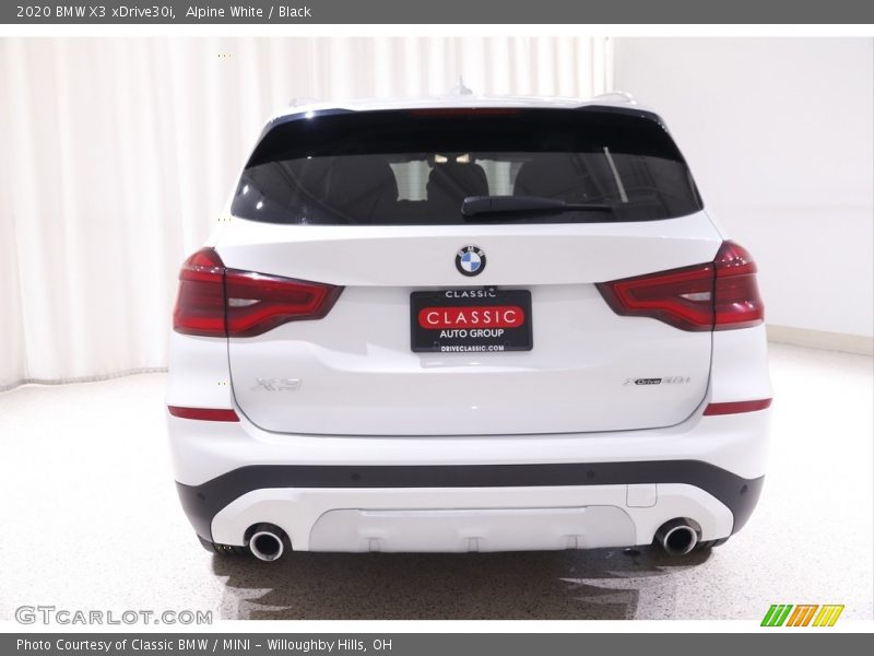 Alpine White / Black 2020 BMW X3 xDrive30i