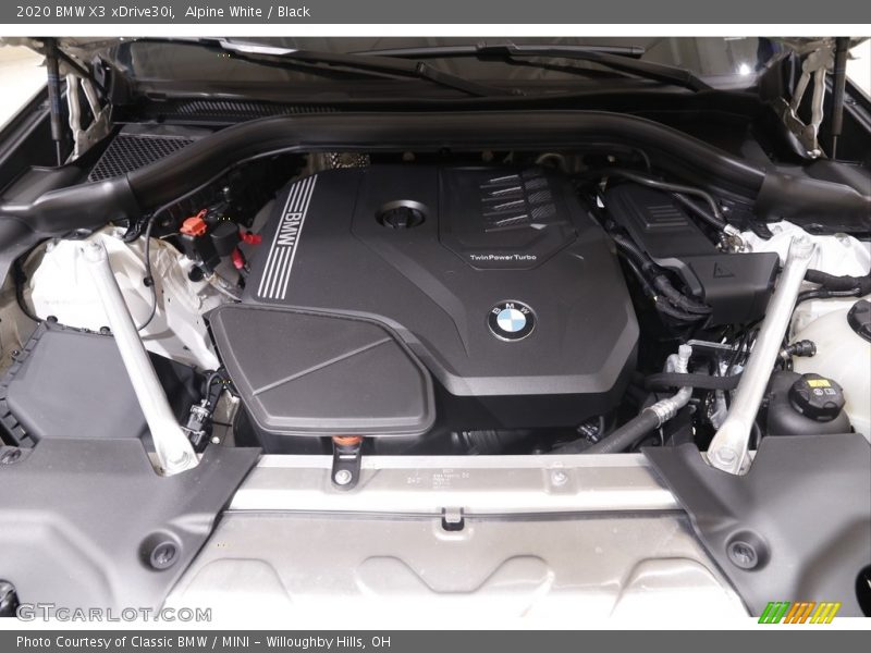 Alpine White / Black 2020 BMW X3 xDrive30i