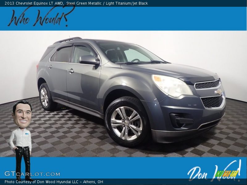 Steel Green Metallic / Light Titanium/Jet Black 2013 Chevrolet Equinox LT AWD