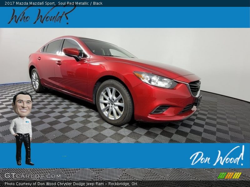 Soul Red Metallic / Black 2017 Mazda Mazda6 Sport
