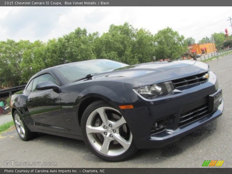 Blue Velvet Metallic / Black 2015 Chevrolet Camaro SS Coupe