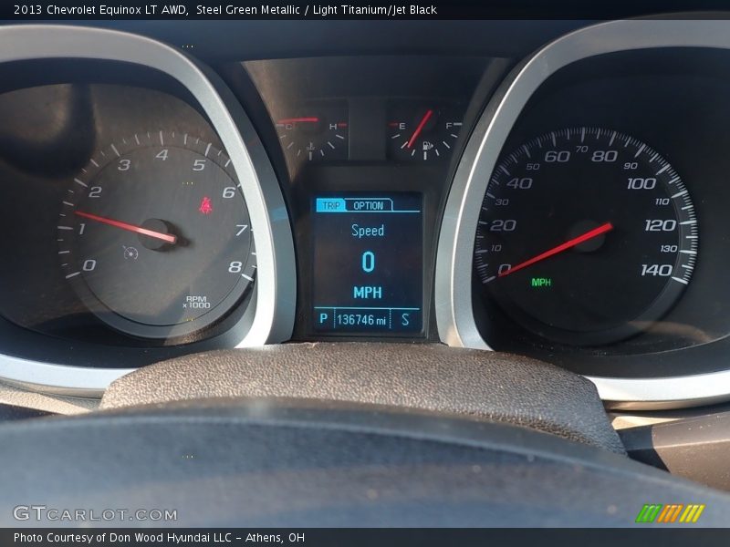 Steel Green Metallic / Light Titanium/Jet Black 2013 Chevrolet Equinox LT AWD