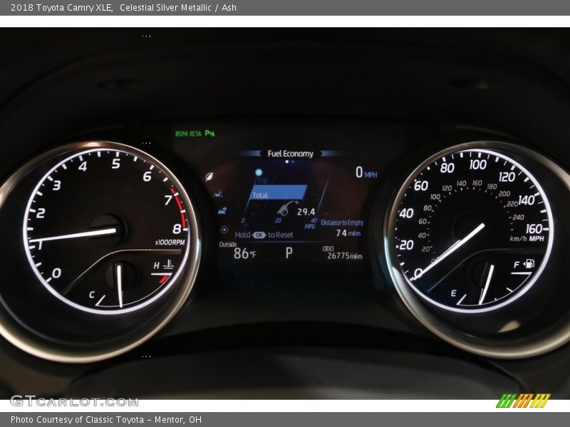 Celestial Silver Metallic / Ash 2018 Toyota Camry XLE