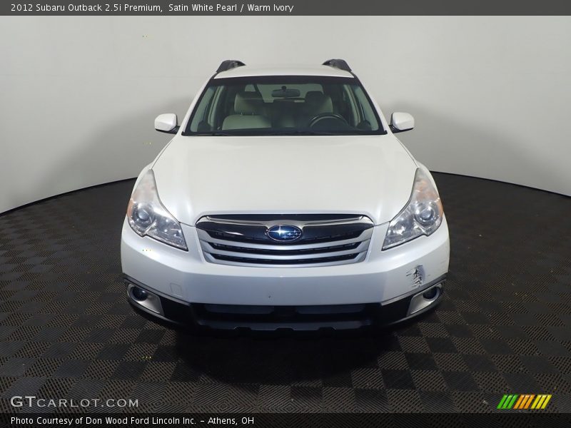 Satin White Pearl / Warm Ivory 2012 Subaru Outback 2.5i Premium
