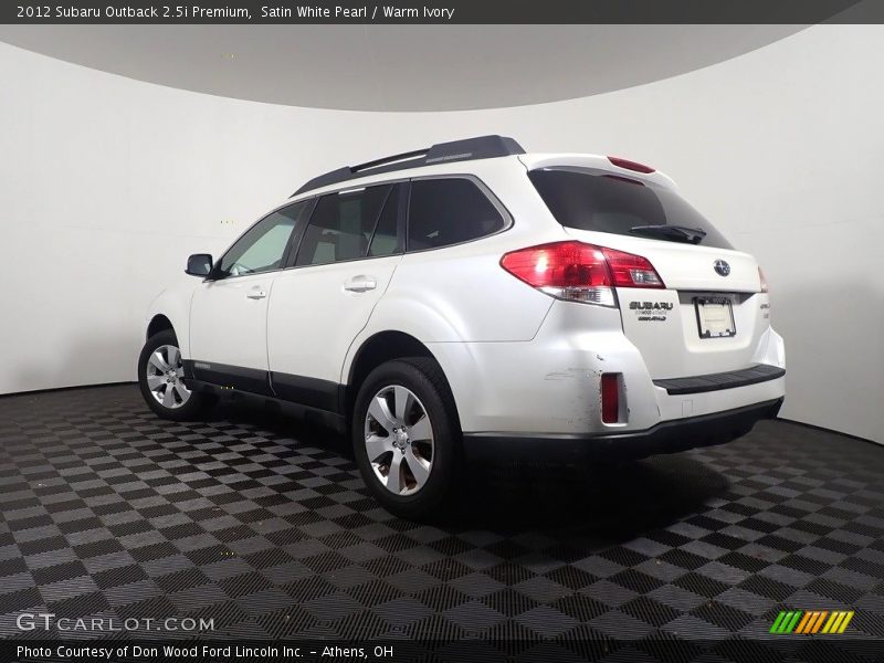 Satin White Pearl / Warm Ivory 2012 Subaru Outback 2.5i Premium