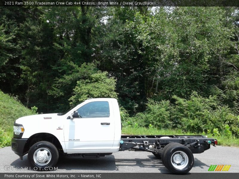 Bright White / Diesel Gray/Black 2021 Ram 3500 Tradesman Crew Cab 4x4 Chassis