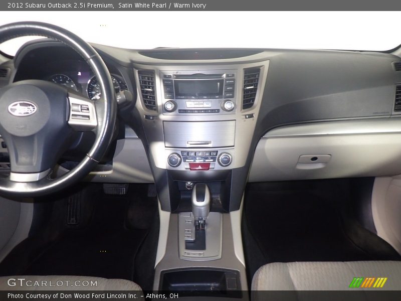 Dashboard of 2012 Outback 2.5i Premium
