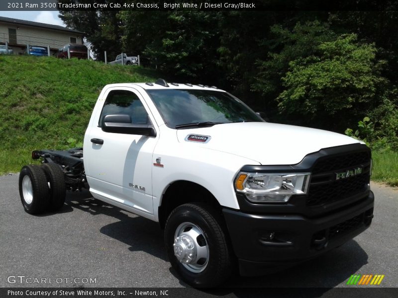 Bright White / Diesel Gray/Black 2021 Ram 3500 Tradesman Crew Cab 4x4 Chassis