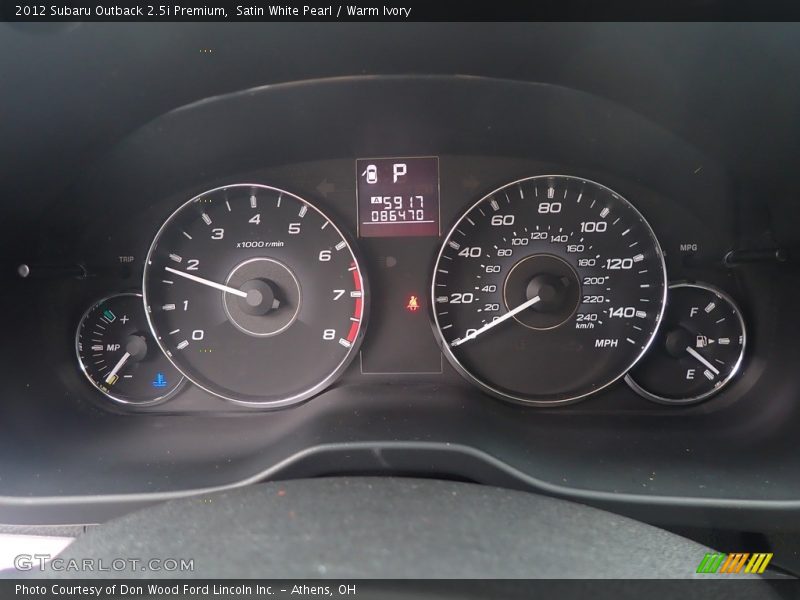  2012 Outback 2.5i Premium 2.5i Premium Gauges