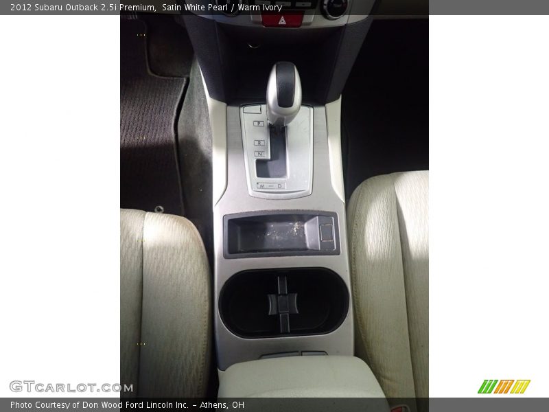 Satin White Pearl / Warm Ivory 2012 Subaru Outback 2.5i Premium