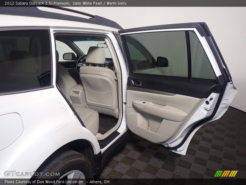 Satin White Pearl / Warm Ivory 2012 Subaru Outback 2.5i Premium