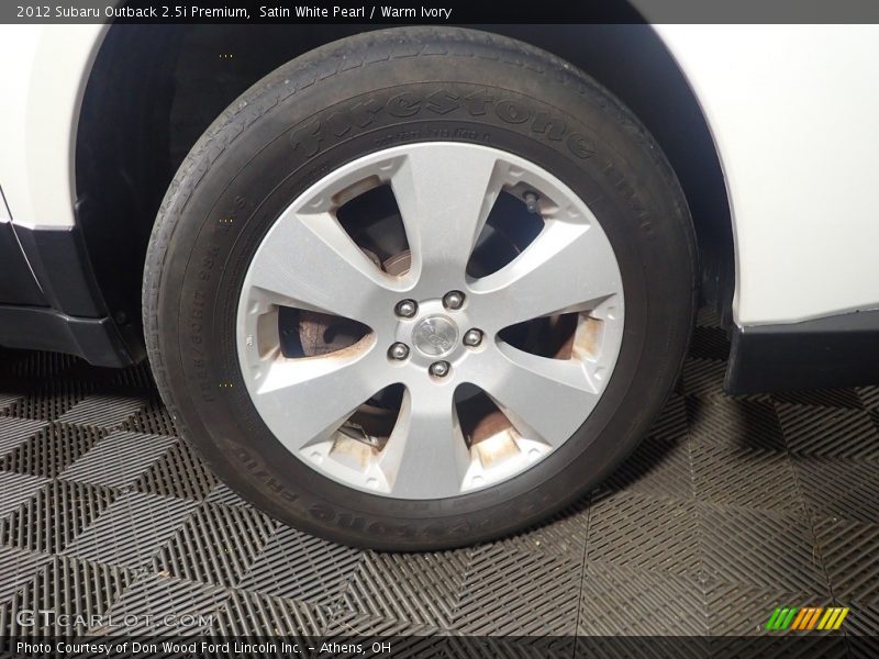 Satin White Pearl / Warm Ivory 2012 Subaru Outback 2.5i Premium