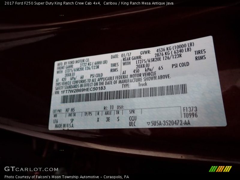 Caribou / King Ranch Mesa Antique Java 2017 Ford F250 Super Duty King Ranch Crew Cab 4x4