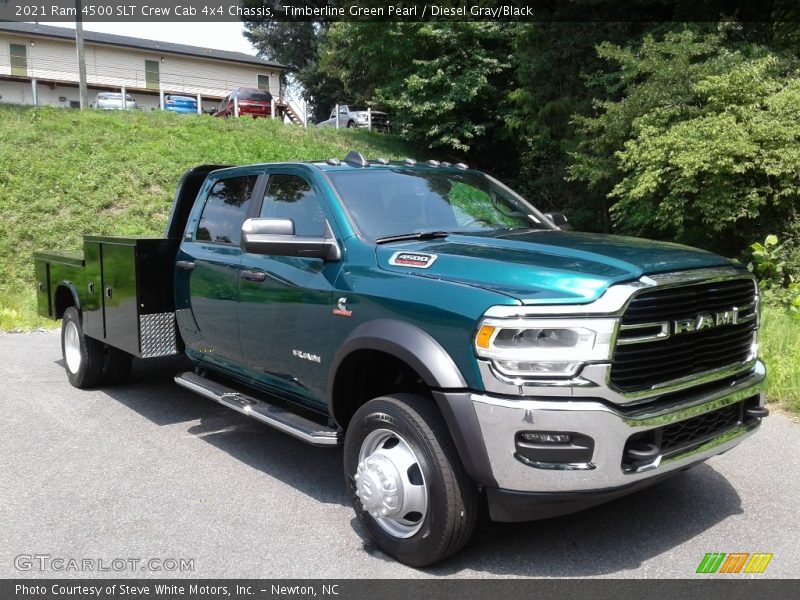  2021 4500 SLT Crew Cab 4x4 Chassis Timberline Green Pearl