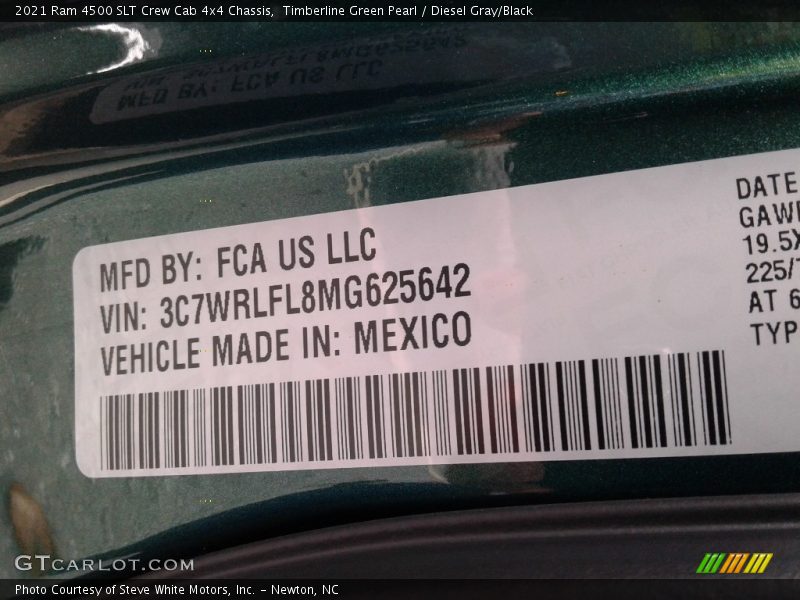 Timberline Green Pearl / Diesel Gray/Black 2021 Ram 4500 SLT Crew Cab 4x4 Chassis