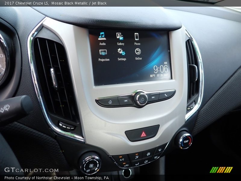 Mosaic Black Metallic / Jet Black 2017 Chevrolet Cruze LS