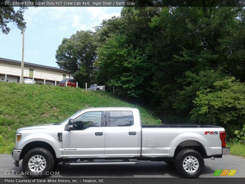 Ingot Silver / Earth Gray 2019 Ford F350 Super Duty XLT Crew Cab 4x4