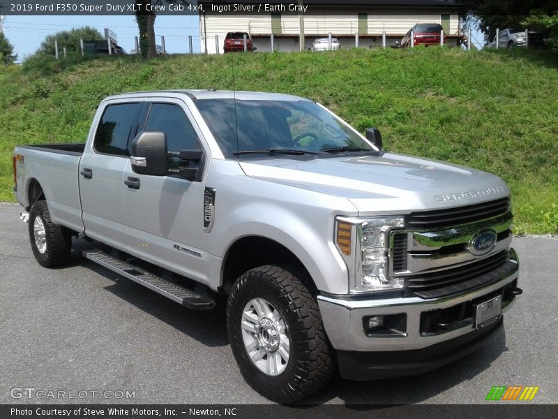 Ingot Silver / Earth Gray 2019 Ford F350 Super Duty XLT Crew Cab 4x4
