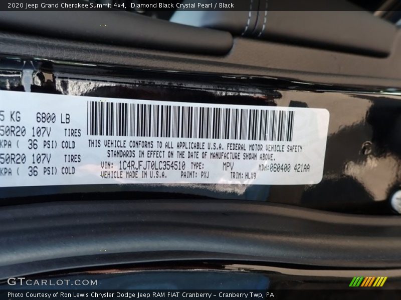 Diamond Black Crystal Pearl / Black 2020 Jeep Grand Cherokee Summit 4x4