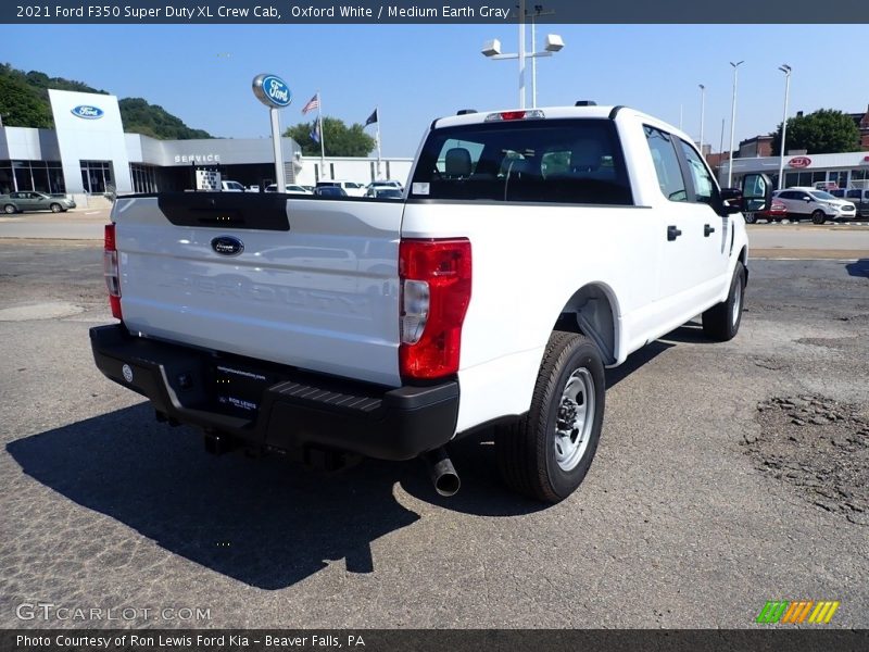 Oxford White / Medium Earth Gray 2021 Ford F350 Super Duty XL Crew Cab