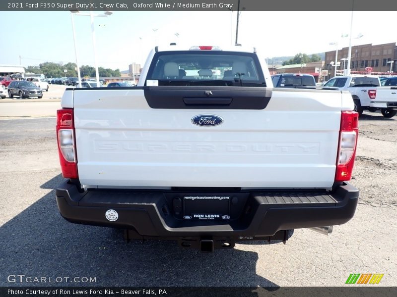 Oxford White / Medium Earth Gray 2021 Ford F350 Super Duty XL Crew Cab