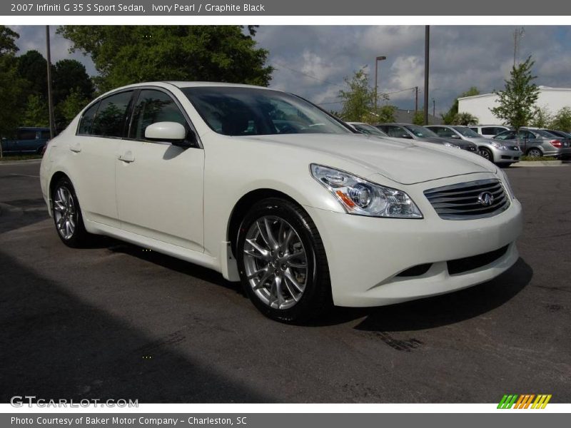 Ivory Pearl / Graphite Black 2007 Infiniti G 35 S Sport Sedan