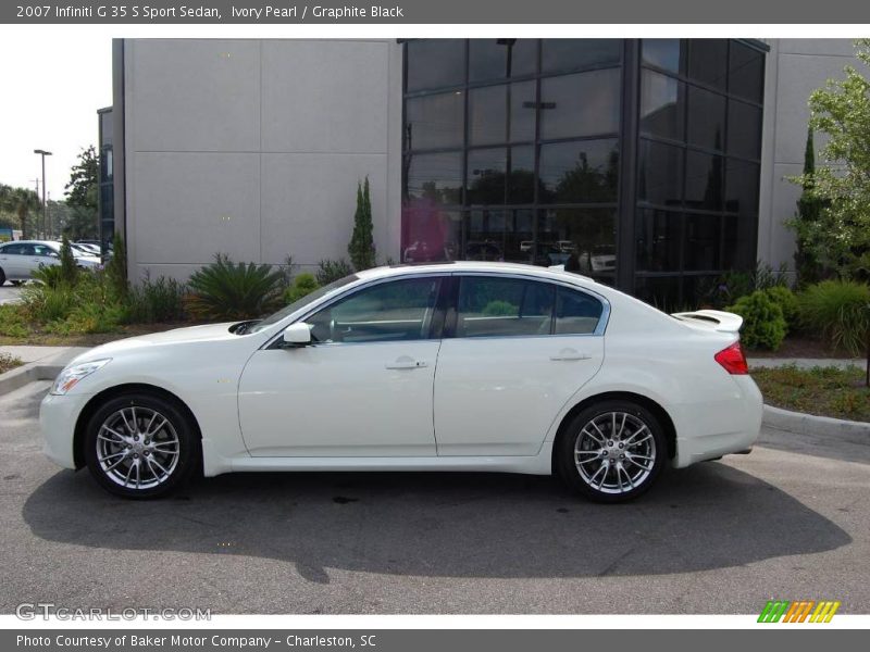 Ivory Pearl / Graphite Black 2007 Infiniti G 35 S Sport Sedan
