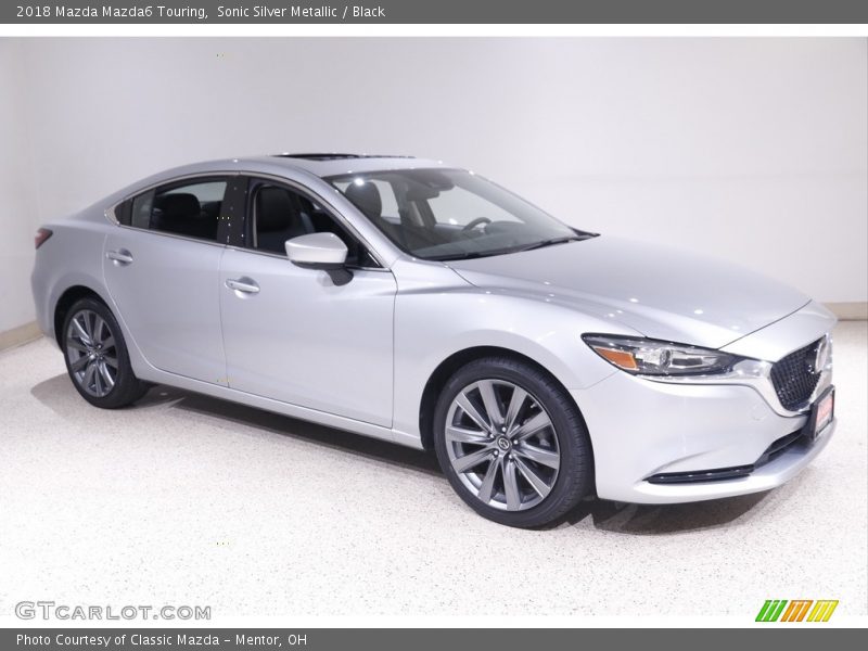 Sonic Silver Metallic / Black 2018 Mazda Mazda6 Touring