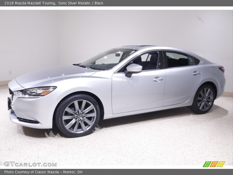 Sonic Silver Metallic / Black 2018 Mazda Mazda6 Touring