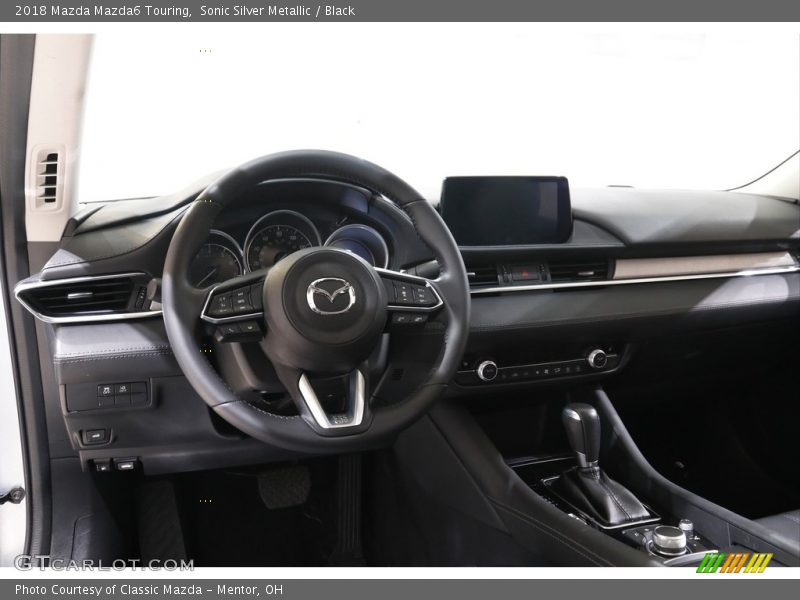 Sonic Silver Metallic / Black 2018 Mazda Mazda6 Touring