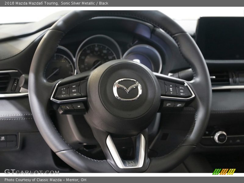 Sonic Silver Metallic / Black 2018 Mazda Mazda6 Touring