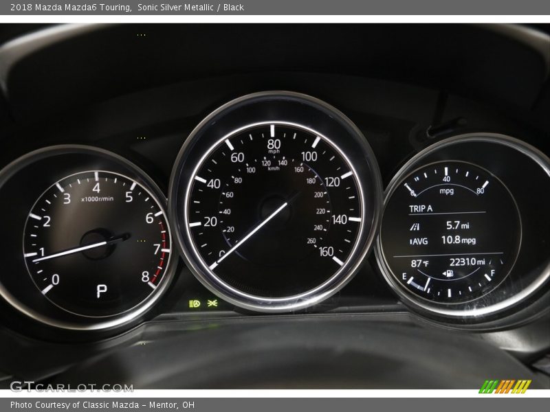 Sonic Silver Metallic / Black 2018 Mazda Mazda6 Touring