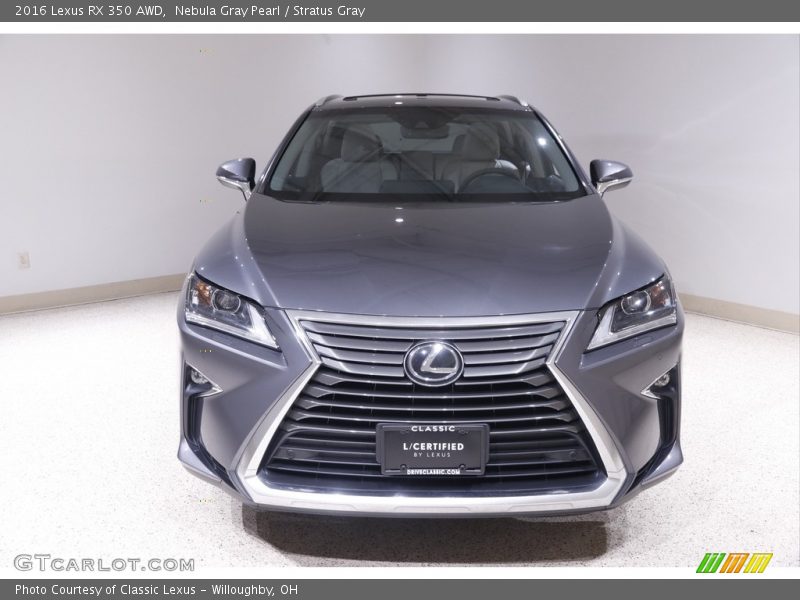 Nebula Gray Pearl / Stratus Gray 2016 Lexus RX 350 AWD