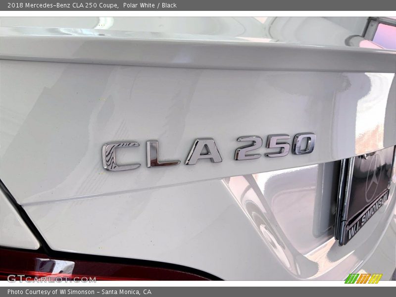 Polar White / Black 2018 Mercedes-Benz CLA 250 Coupe