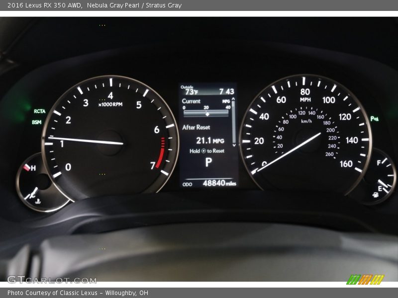  2016 RX 350 AWD 350 AWD Gauges