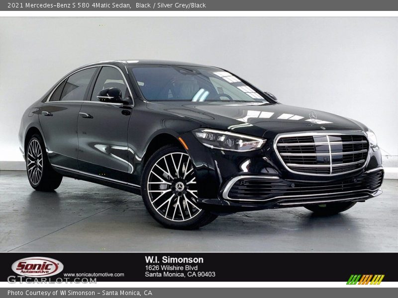 Black / Silver Grey/Black 2021 Mercedes-Benz S 580 4Matic Sedan