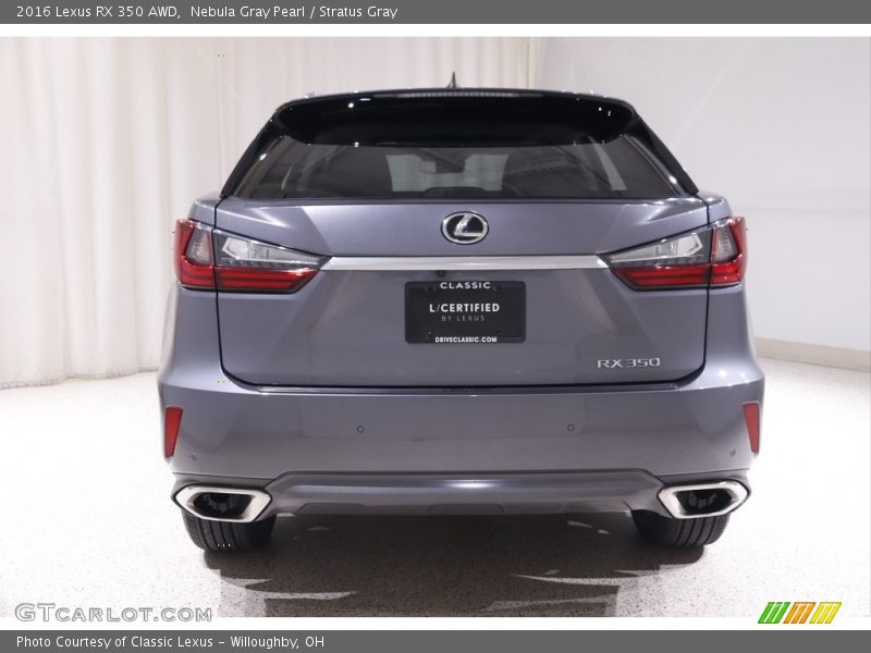 Nebula Gray Pearl / Stratus Gray 2016 Lexus RX 350 AWD