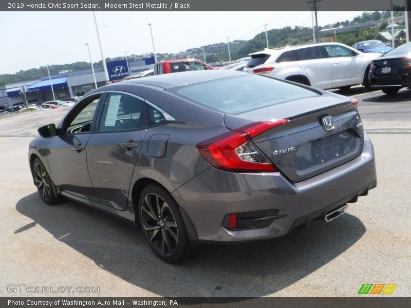 Modern Steel Metallic / Black 2019 Honda Civic Sport Sedan