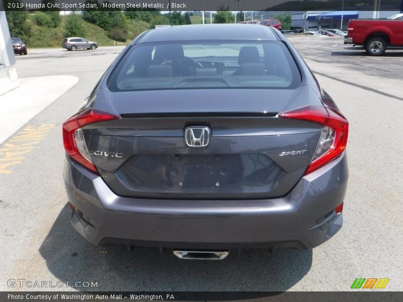 Modern Steel Metallic / Black 2019 Honda Civic Sport Sedan