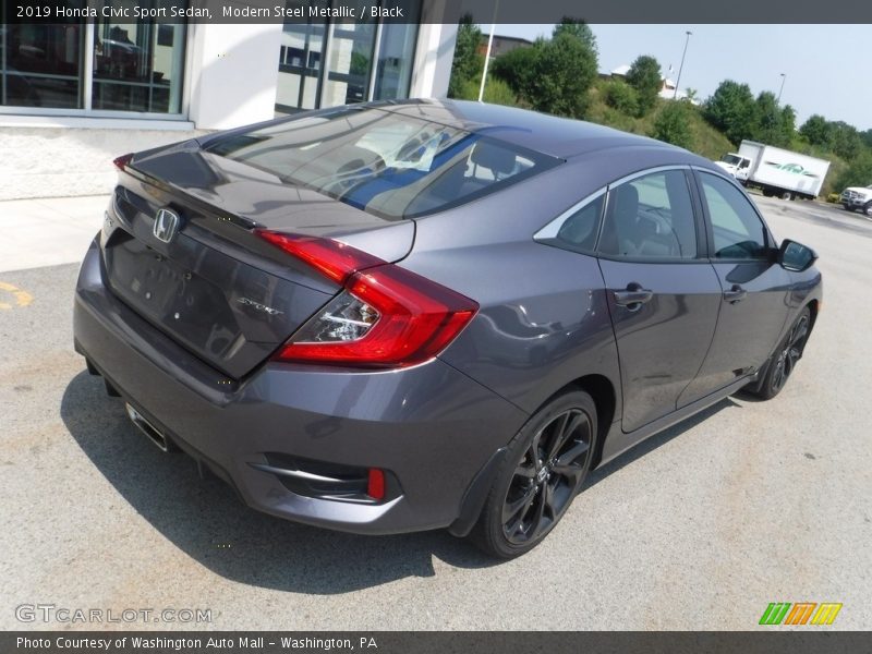 Modern Steel Metallic / Black 2019 Honda Civic Sport Sedan