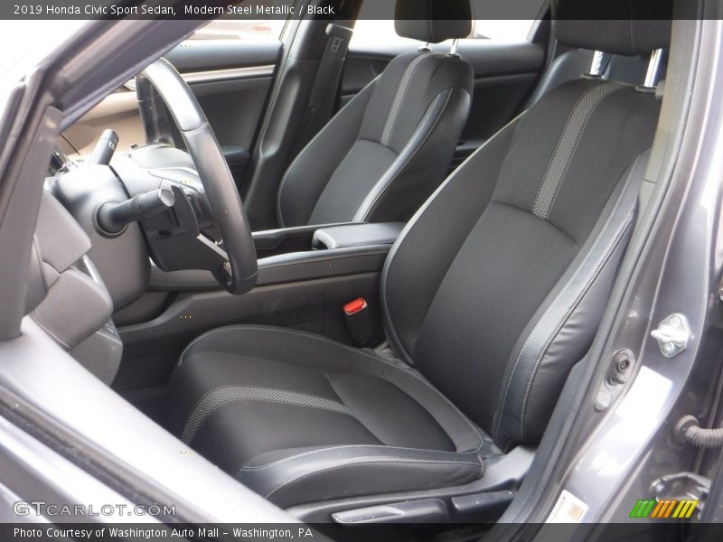 Modern Steel Metallic / Black 2019 Honda Civic Sport Sedan